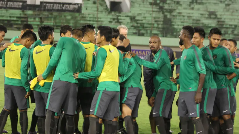 Latihan perdana timnas Indonesia