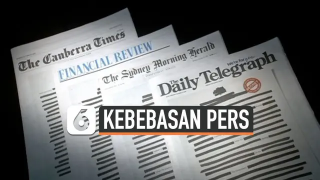 VIDEO: Puluhan Koran Australia Hitamkan Tulisan Halaman Pertama, Ada Apa?