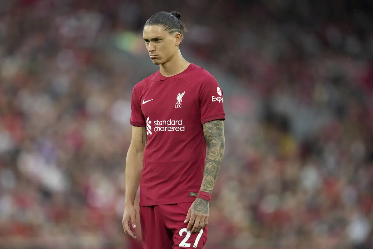 Foto: Debut di Kandang, Darwin Nunez Malah Dapat Kartu Merah dan Gagal Persembahakan Kemenangan Perdana Liverpool di Liga Inggris