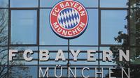 Logo dan ilustrasi Bayern Munchen. (AFP/Christof Stache)