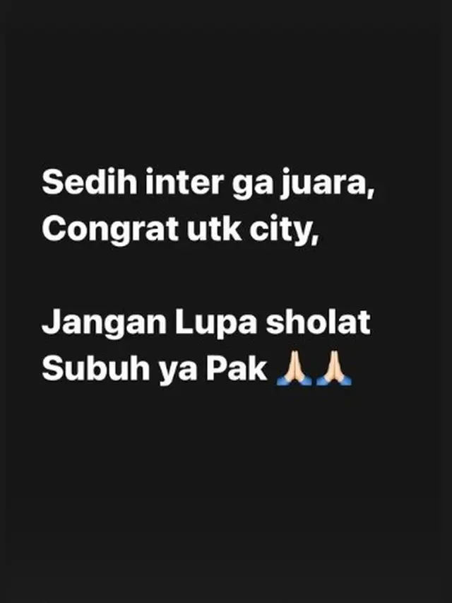 Melalui unggahan Instagram Storiesnya, bintang sinetron Cinta Fitri menuliskan kalimat bernada kesedihan.