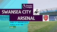 Jadwal Premier League 2017-2018, Swansea City Vs Arsenal. (Bola.com/Dody Iryawan)