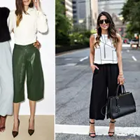 Celana kulot yang terkenal dengan longgar dari atas sampai bawah membuat penampilan makin sylish.