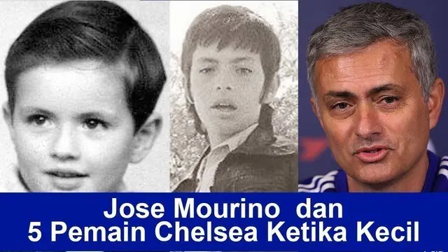 Video Jose Mourinho dan 5 pemain Chelsea saat anak anak hingga dewasa yaitu John Terry, Pedro, Thibaut Courtois, Radamel Falcao dan Cesc Fabregas.