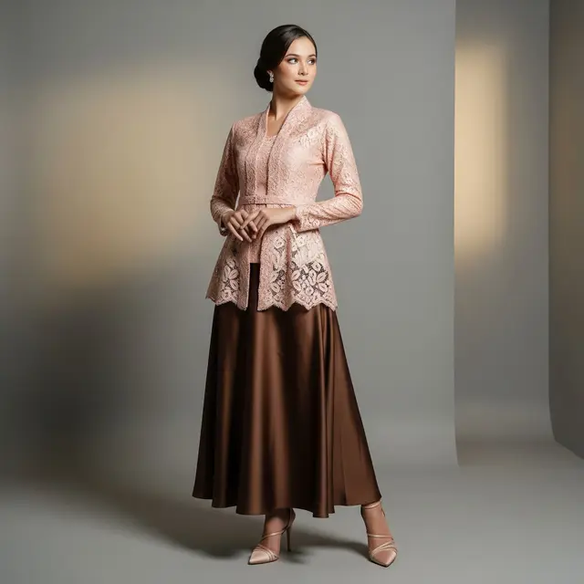 Atasan Brokat Terbaru yang Cocok Dipakai dengan Rok A-Line Formal