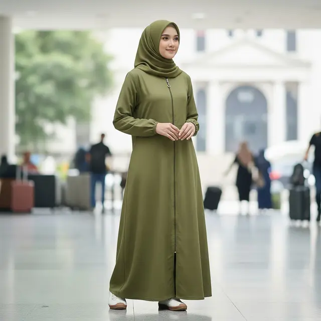 9 Model Gamis Praktis untuk Traveling Jauh, Tampil Modis dan Nyaman