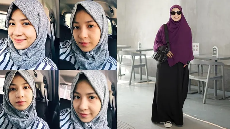 6 Potret Transformasi Gaya Hijab Natasha Rizky, dari Jilbab Simpel hingga Syari