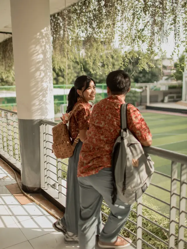 Potret Prewedding Namira Adjani, Putri Alya Rohali, Bertema Anak Sekolah Pakai Tas Ikonik MCM