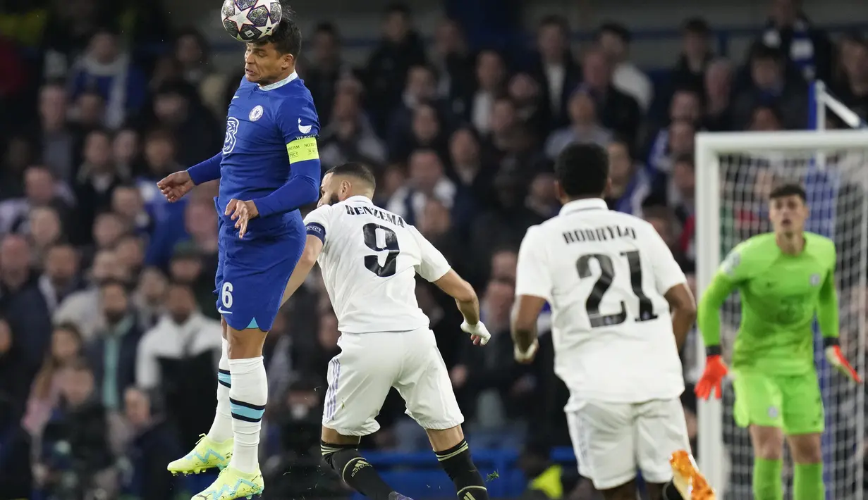 Gol Real Madrid dicetak oleh brace Rodrygo pada menit (58' dan 80'). (AP Photo/Kirsty Wigglesworth)