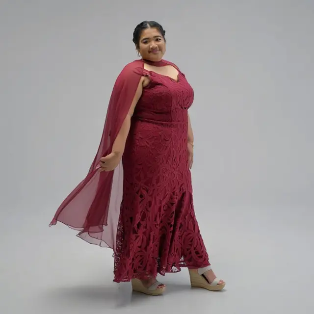 Model Baju Bridesmaid untuk Orang Gemuk Agar Terlihat Langsing/Ilustrasi AI