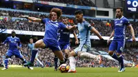 Chelsea masih belum mampu mencetak gol di babak pertama melawan Manchester City, Sabtu (3/12/2016) malam. (Reuters / Jason Cairnduff)