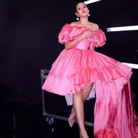 Raisa memakai gaun rancangan Didi Budiardjo (Instagram @raisa6690)