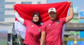 Tim panahan Indonesia kembali menorehkan prestasi dengan mempersembahkan medali perunggu di SEA Games 2025. (Bola.com/Bagaskara Lazuardi)