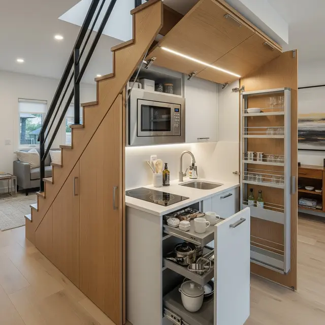 Model Dapur Kecil di Bawah Tangga