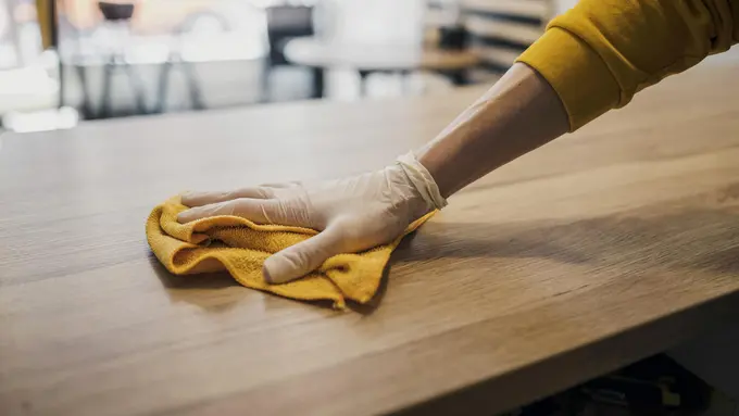 Ilustrasi membersihkan debu