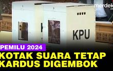 VIDEO: DPR Tunjukkan Penampakan Kotak Suara Pemilu 2024, Tetap Kardus Digembok