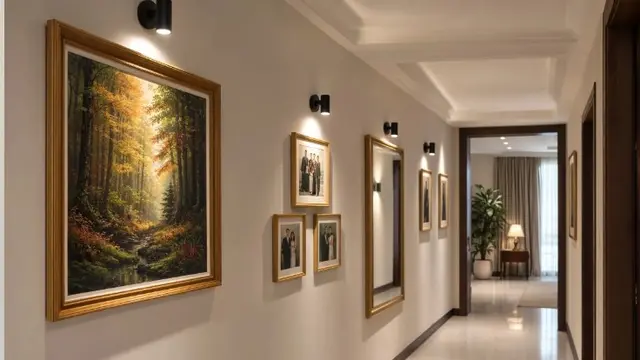 Ide Lampu Dinding untuk Membuat Lorong Rumah Tidak Terlihat Gelap (AI Generated)