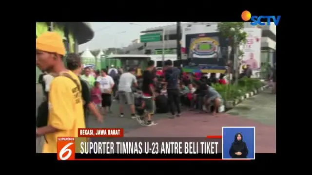 Laga Timnas U-23 Vs Taiwan, Antrean Tiket Mengular di Stadion Bekasi