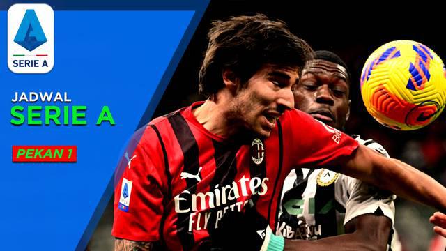 Berita Motion Grafis, Jadwal Liga Italia Pekan 1, Sang Juara Bertahan AC Milan Akan Menjamu Udinese Dalam Partai Pembuka.