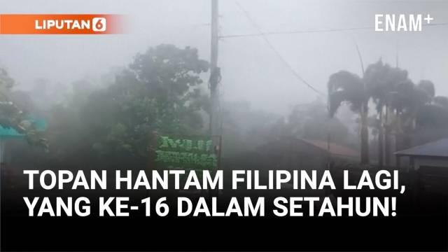 Topan Matmo menghantam bagian utara Filipina pada Jumat (3/10), dengan kecepatan angin kencang hingga 130 km per jam di wilayah Isabela.
