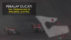 Berita video motion grafis tentang sirkuit Red Bull Ring, Austria, yang dinilai cocok dengan karakteristik motor MotoGP Ducati.