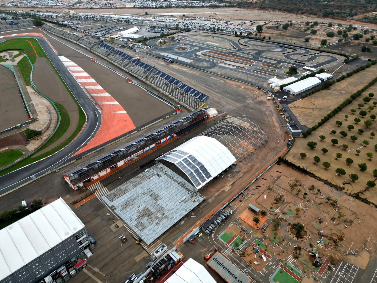 Kompleks sirkuit MotoGP Valencia rusak parah akibat banjir