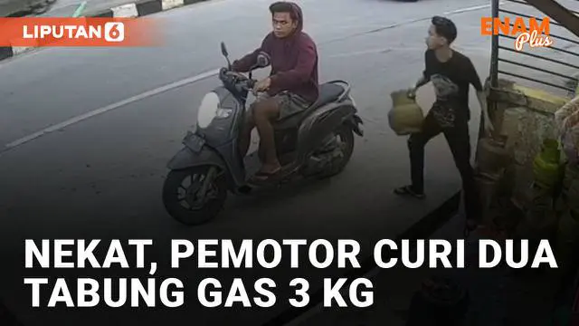 Aksi dua pria curi tabung gas 3 kg di warung mengundang perhatian