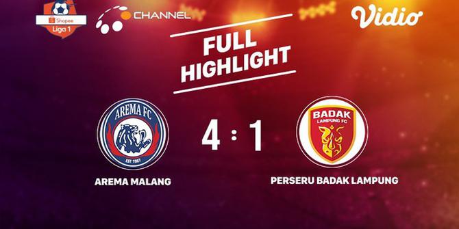 VIDEO: Highlights Liga 1 2019, Arema FC Vs Badak Lampung 4-1