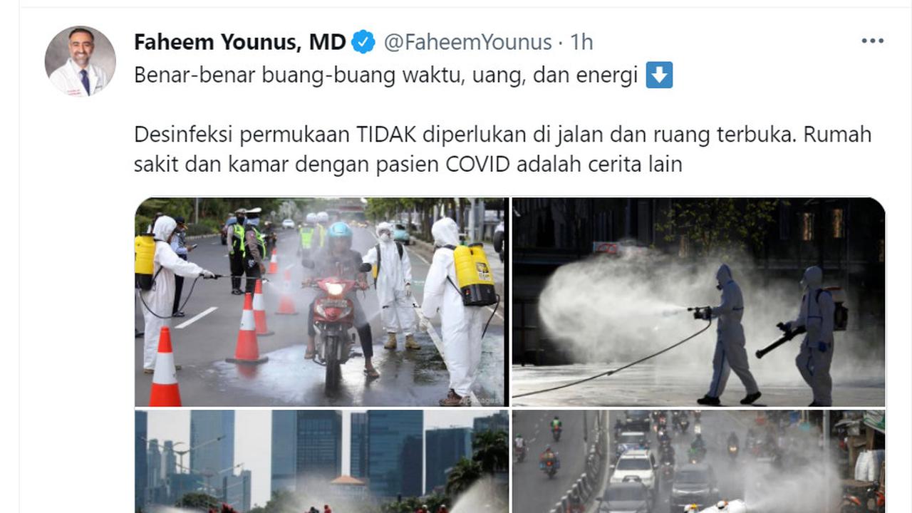 Disinfektan ternyata tidak berguna melawan COVID-19.