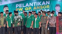 Gus Yaqut turut berpesan kepada para pengurus PW GP Ansor Sumut di bawah komando Adlin Tambunan untuk tidak pernah melupakan tugas masing-masing (Reza Efendi/Liputan6.com)