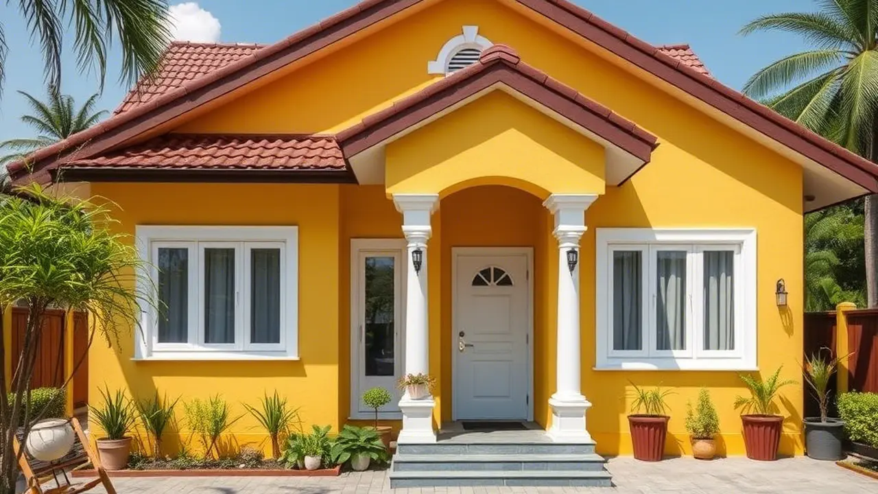 10 Inspirasi Warna Cat Rumah Elegan, Rumah Sederhana Tampak Mewah