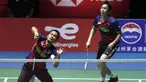 Pasangan ganda putra Indonesia, Mohammad Ahsan/Hendra Setiawan memastikan diri lolos ke final ganda putra Kejuaraan Dunia BWF 2022 di Tokyo, Sabtu (27/8/2022). (AP/Shuji Kajiyama)