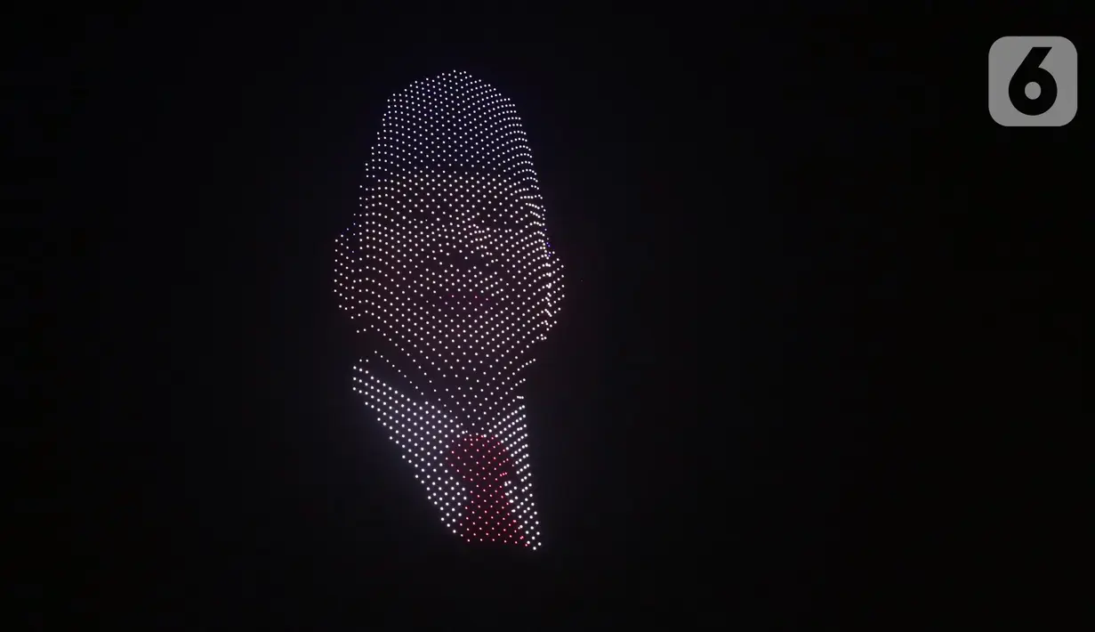 Salah satunya, wajah dari Presiden Prabowo Subianto. (Liputan6.com/Helmi Fithriansyah)