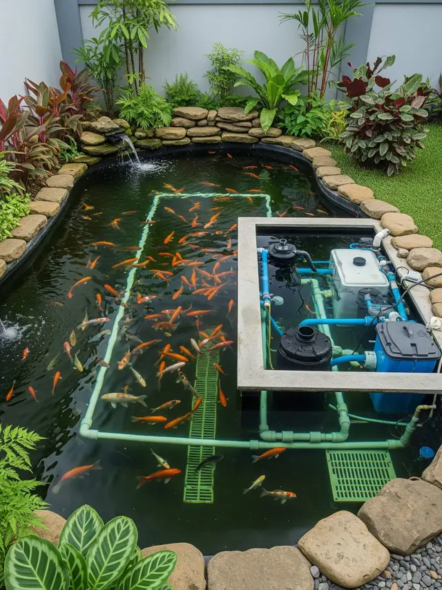 Ide Desain Kolam Ikan yang Tidak Perlu Sering Dikuras