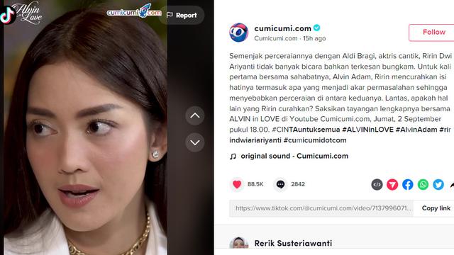 Sebelum Cerai, Ririn Dwi Ariyanti Tak Komunikasi dengan Aldi Bragi ...