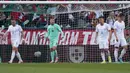 Penjaga gawang Republik Ceko Jindrich Stanek kemasukan gol saat melawan Portugal pada pertandingan sepak bola UEFA Nations League di Stadion Jose Alvalade, Lisbon, Portugal, 9 Juni 2022. Portugal menang 2-0. (AP Photo/Armando Franca)