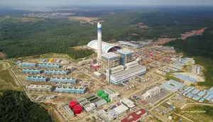 Pembangkit Listrik Tenaga Uap (PLTU) Sumsel 8 di Tanjung Lalang, Muara Enim, Sumatera Selatan. (Dok Kementerian ESDM)