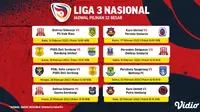 Link Live Streaming Pertandingan Liga 3 Nasional Babak 32 Besar di Vidio Pekan Ini