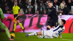 Pemain 23 tahun itu bukan hanya berandil mencetak gol pemecah kebuntuan, tetapi juga menyumbang assist bagi gol Koopmeiners. (Fabio Ferrari/LaPresse via AP)
