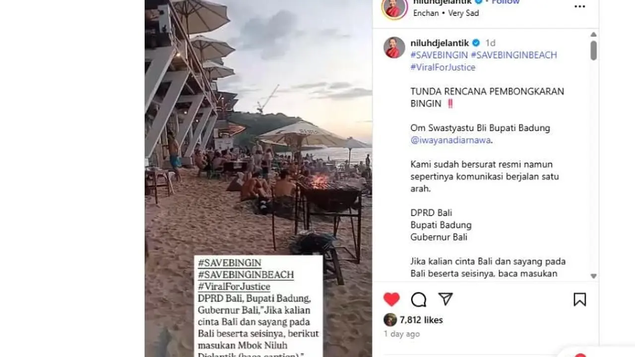Ni Luh Djelantik Suarakan Save Pantai Bingin Bali, Ada Apa?