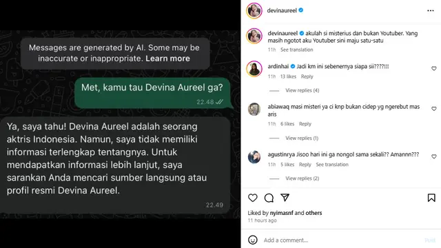 Chat Lucu Artis dengan Meta AI