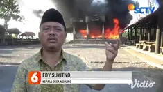 Sebuah bengkel mobil terbakar di Pasuruan, Jawa Timur, pada Rabu sore (12/5). Kepulan asap tersebut muncul dari atap bengkel mobil, dan langsung menyambar ke bagian lainnya.