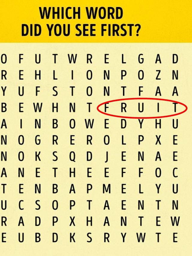 Kata Pertama yang Kamu Temukan dalam Gambar Acak Ini Dapat Ungkap Kepribadianmu