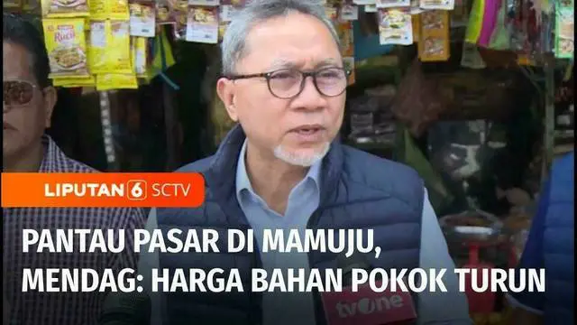 Harga sejumlah bahan pokok dan bumbu dapur di Kabupaten Mamuju, Sulawesi Barat, turun jelang libur natal dan tahun baru. Menteri Perdagangan Zulkifli Hasan juga mengklaim, stok pangan cukup.