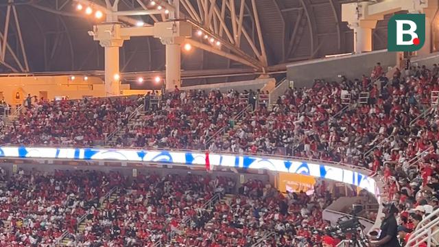 Suporter Timnas Indonesia di kandang Arab Saudi