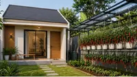 8 Desain Rumah Kecil dengan Kebun Cabai Gantung di Belakang, Solusi Asri dan Hemat Tempat