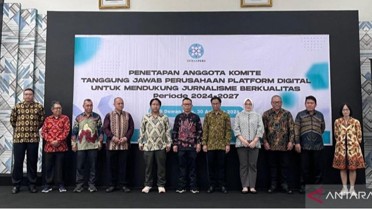 Dewan Pers Tetapkan 11 Anggota Komite Perpres Publisher Rights