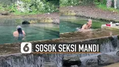 Hal tidak terduga terjadi saat orang itu akan keluar dari kolam.