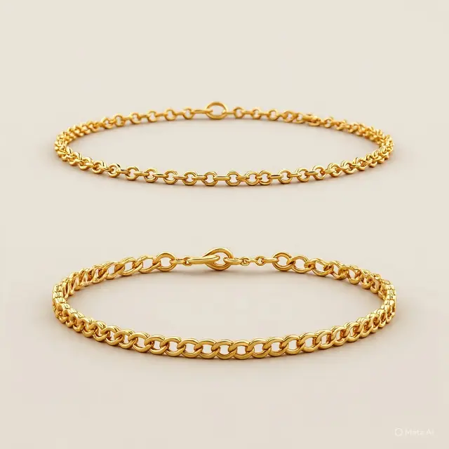 Gelang Emas Gram Kecil 18K Masa Kini