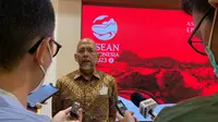 Sidharto R. Suryodipuro, Direktur Jenderal Kerja Sama ASEAN Kemlu RI dalam press briefing, Kamis (19/1/2023). (Liputan6.com/Benedikta Miranti)
